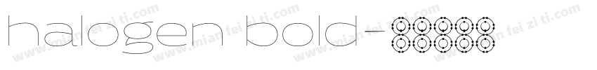 halogen bold字体转换